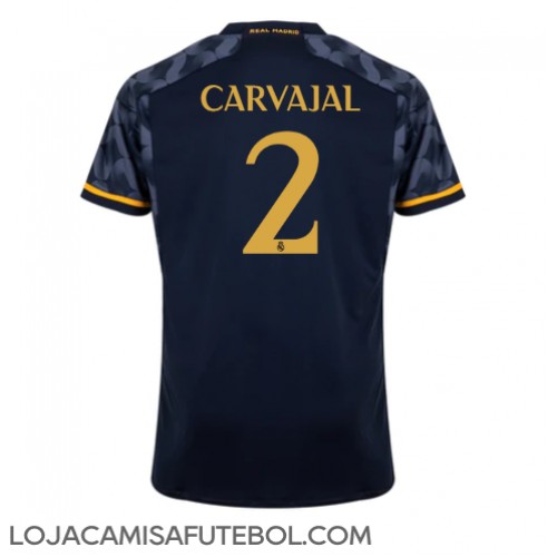 Camisa de Futebol Real Madrid Daniel Carvajal #2 Equipamento Secundário 2023-24 Manga Curta
